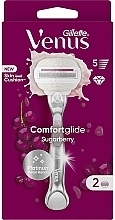 Станок для гоління з двома змінними касетами - Gillette Venus Comfortglide Sugarberry — фото N1