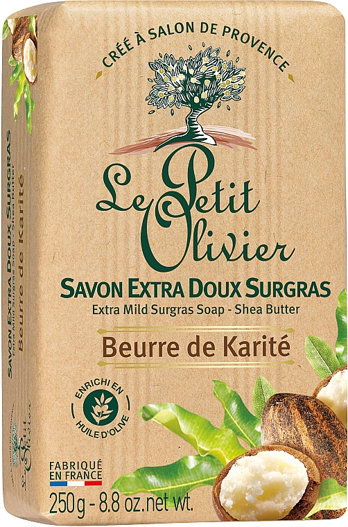 Мыло экстранежное, с экстрактом масла ши - Le Petit Olivier Vegetal Oils Soap — фото N2
