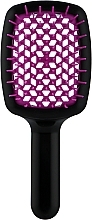 Расческа для волос, черно-розовая - Janeke CurvyM Extreme Volume Brush  — фото N1