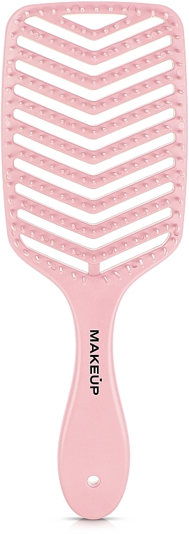 Продувная расческа для волос, розовая - MAKEUP Massage Air Hair Brush Pink — фото N1