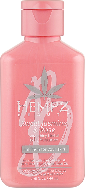 Молочко для тіла "Жасмин-троянда з колагеном" - Hempz Sweet Jasmine & Rose Collagen Infused Herbal Body Moisturizer — фото N1