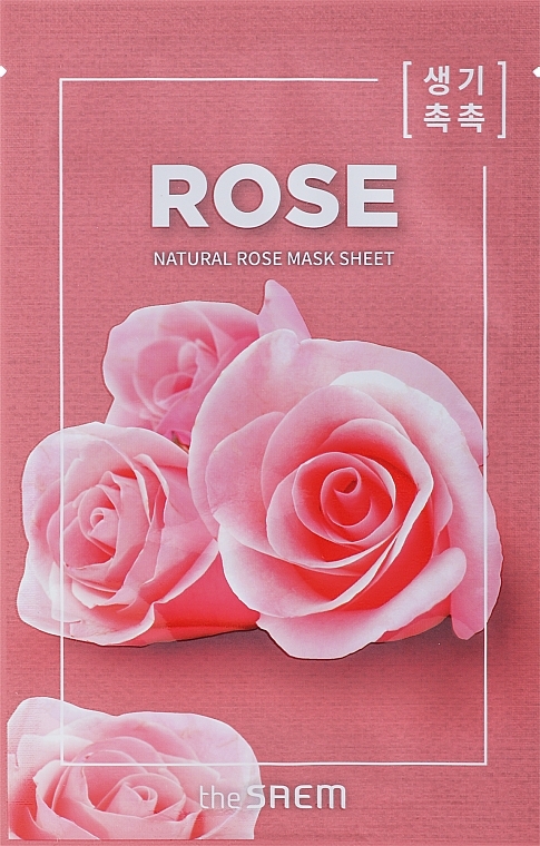 Тканинна маска для обличчя з екстрактом троянди - The Saem Natural Rose Mask Sheet