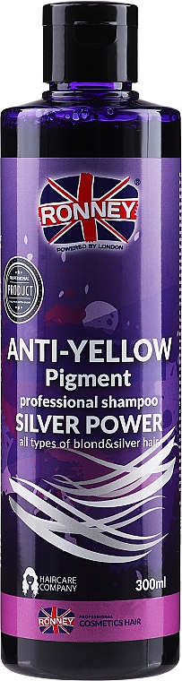Шампунь для волос - Ronney Professional Anti-Yellow Pigment Silver Power Shampoo