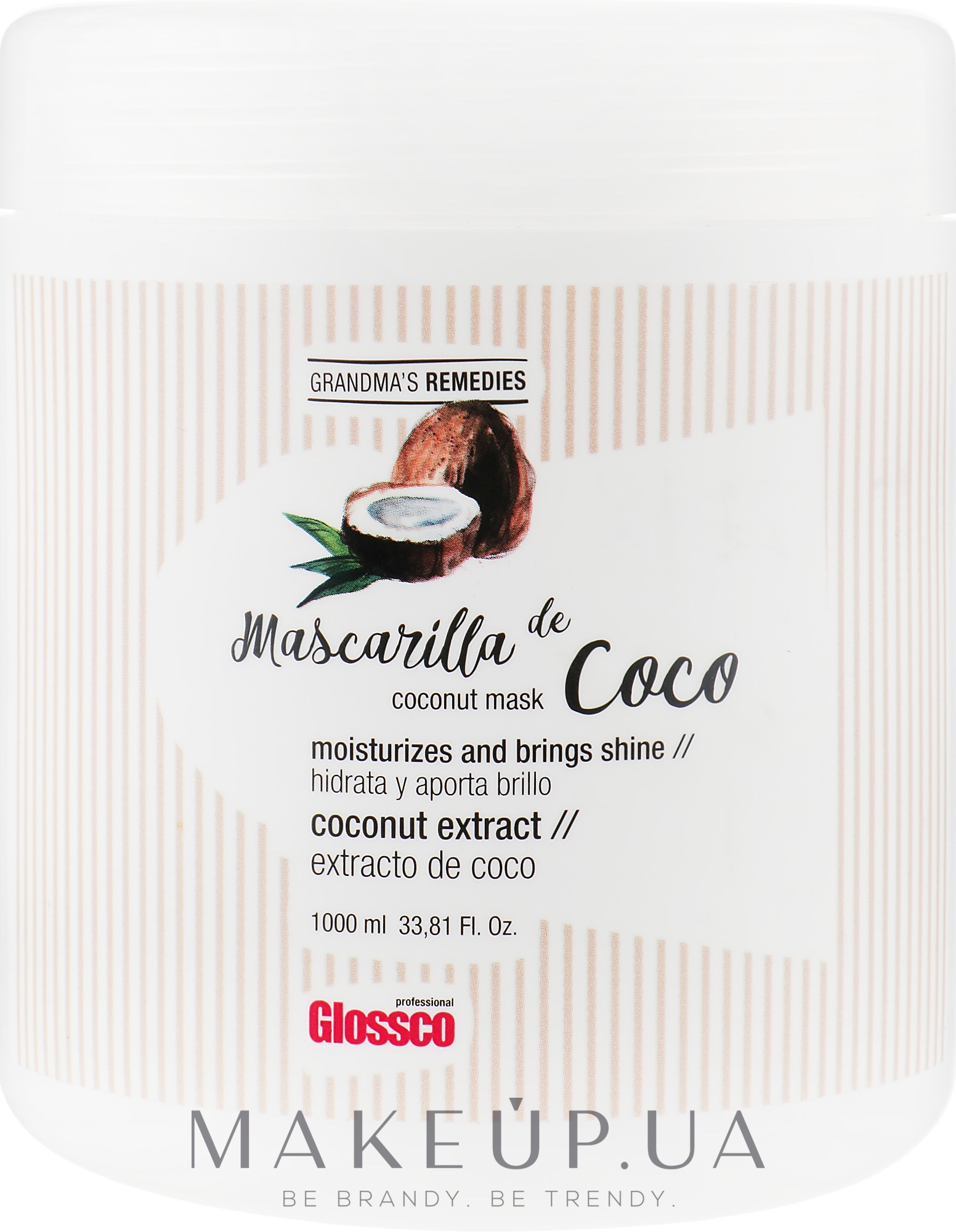 Маска для сухого й пошкодженого волосся з кокосом - Glossco Grandma's Remedies Coconut Mask — фото 1000ml