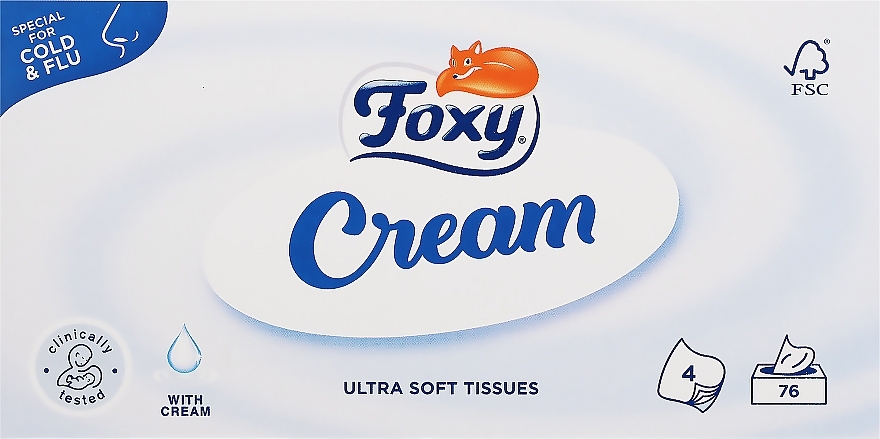 Ультрам'які серветки зі зволожувальним кремом - Foxy Cream Ultra Soft Wipes — фото N1