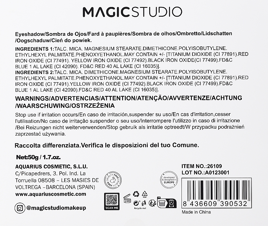 Палетка тіней для повік - Magic Studio Beauty Colors Eyeshadows Palette Set 42 — фото N3