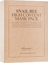 Маска с высоким содержанием муцина улитки и пчелиным ядом - Benton Snail Bee High Content Mask Pack — фото N5