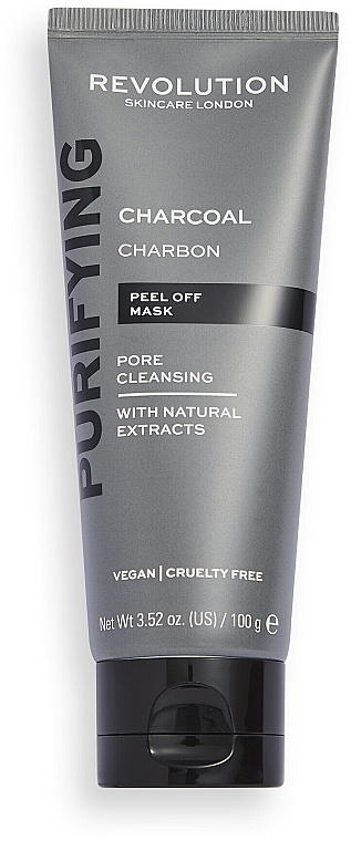 Вугільна відлущувальна маска для очищення пор - Revolution Skincare Pore Cleansing Charcoal Peel Off Mask — фото N1