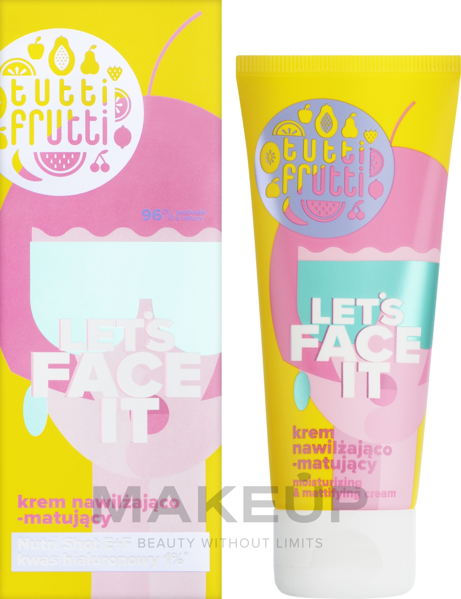 Зволожувальний і матувальний крем для обличчя - Farmona Tutti Frutti Let`s Face It Moisturizing & Mattifying Cream — фото 50ml