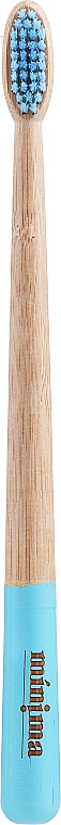 Бамбуковая зубная щетка средняя, синяя - Minima Organics Bamboo Toothbrush Medium — фото N1