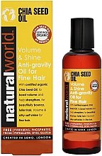 Парфумерія, косметика Олія з екстрактом насіння чіа для волосся - Natural World Chia Seed Oil Volume & Shine Anti-gravity Oil For Fine Hair