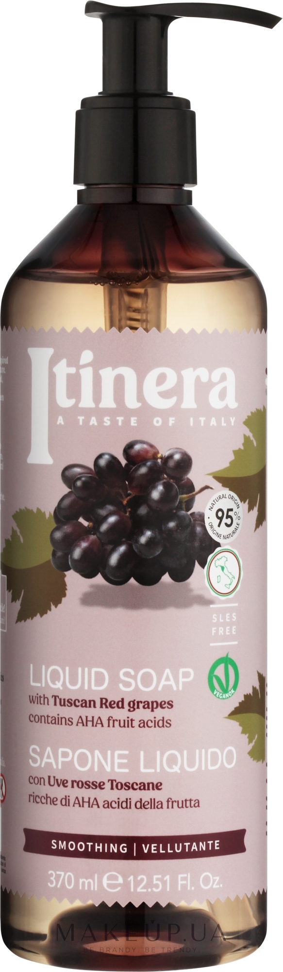 Рідке мило для рук з тосканським червоним виноградом - Itinera Tuscan Red Grapes Liquid Soap — фото 370ml