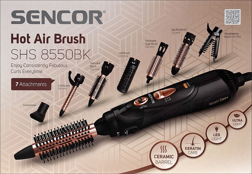 Фен-щітка для волосся - Sencor SHS 8550BK — фото N2