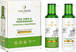 Набір: шампунь і кодиціонер "Tea Tree & Peppermint" - Naturavis Tea Tree & Peppermint Shampoo & Conditioner Set (shm/500ml + cond/500ml) — фото N1