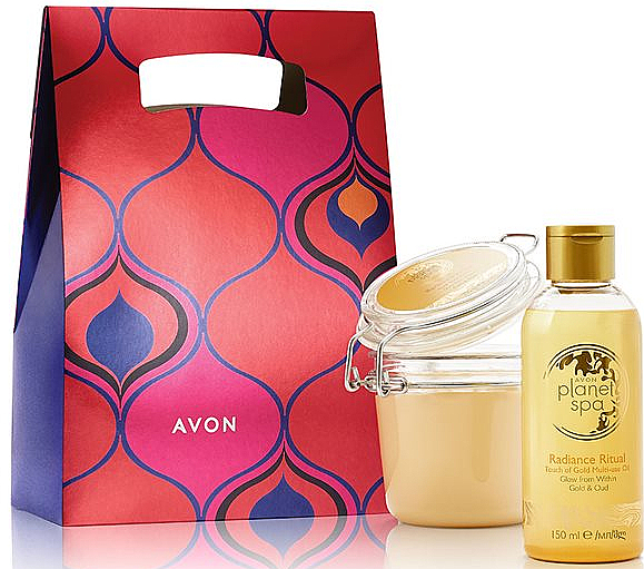 Набор - Avon Planet Spa Radiance Ritual (oil/150ml + butter/200ml + bag) — фото N1