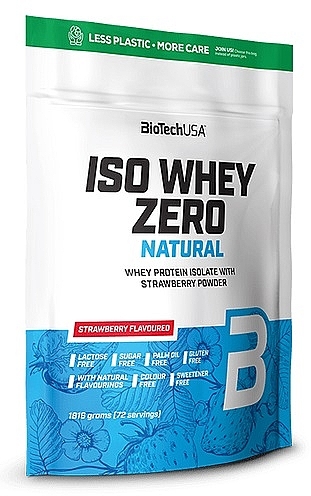 Протеин "Клубника" - BiotechUSA ISO Whey Zero Natural Lactose Free Strawberry — фото N2