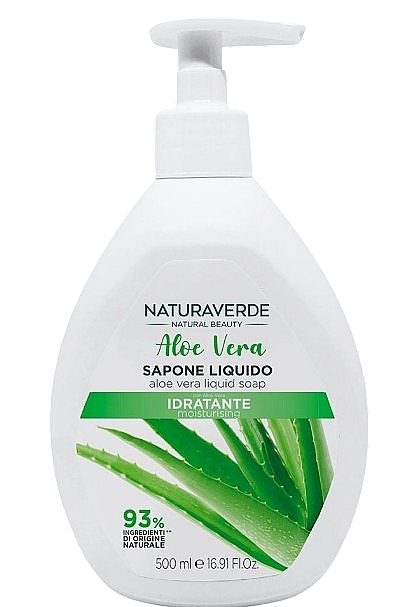 Рідке мило для рук з алое вера - Naturaverde Aloe Vera Liquid Soap — фото N1