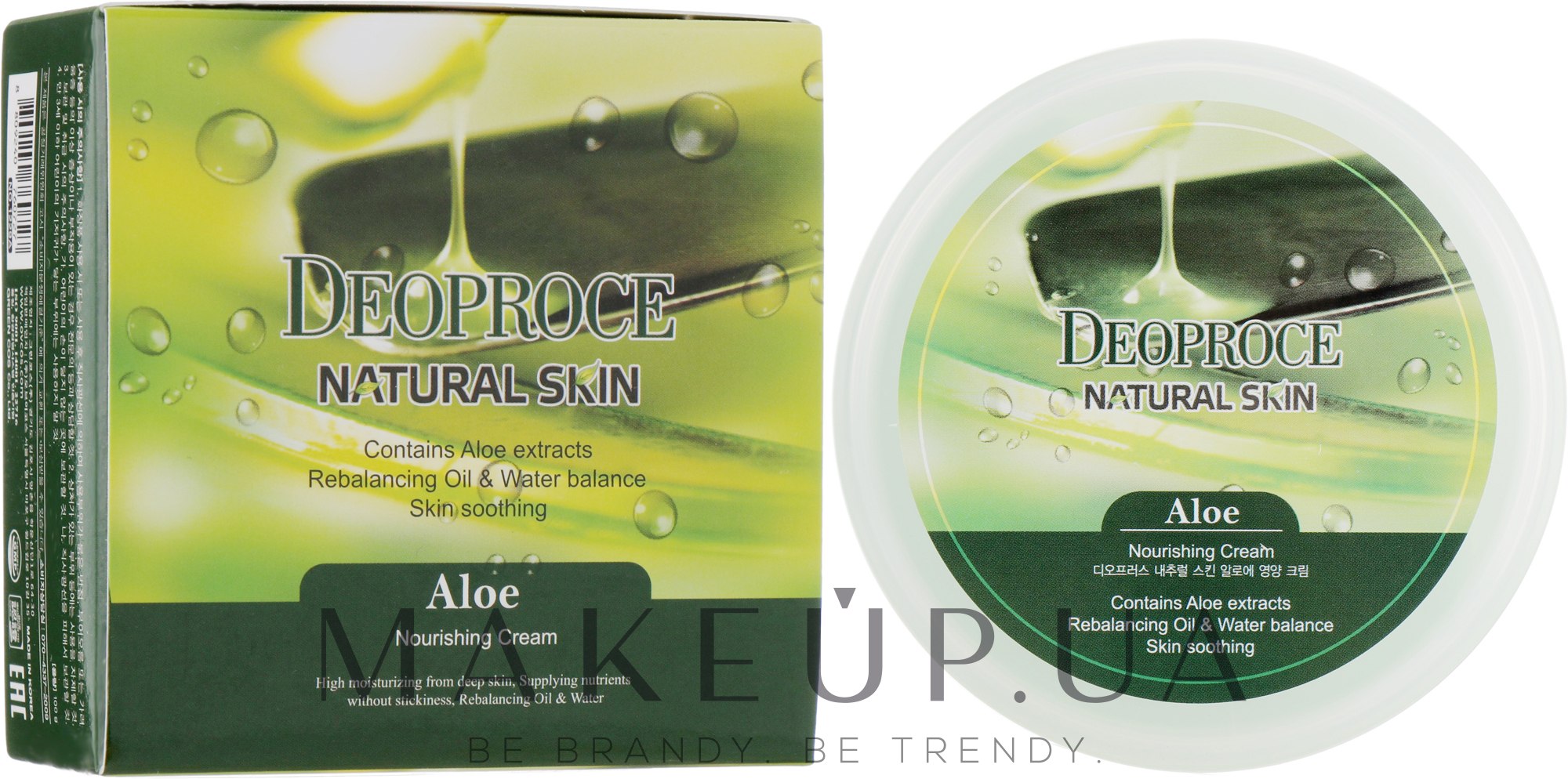Антивіковий регенерувальний крем для обличчя з екстрактом алое - Deoproce Natural Skin Aloe Nourishing Cream — фото 100ml