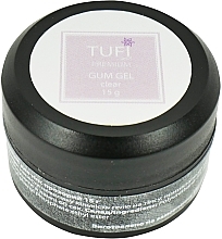 Гум-гель для типсов, прозрачный - Tufi Profi Premium Gum Gel Clear — фото N1