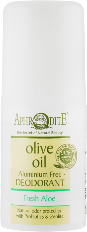 Дезодорант шариковый "Свежесть алоэ" - Aphrodite Olive Oil Roll-On Deodorant Fresh Aloe