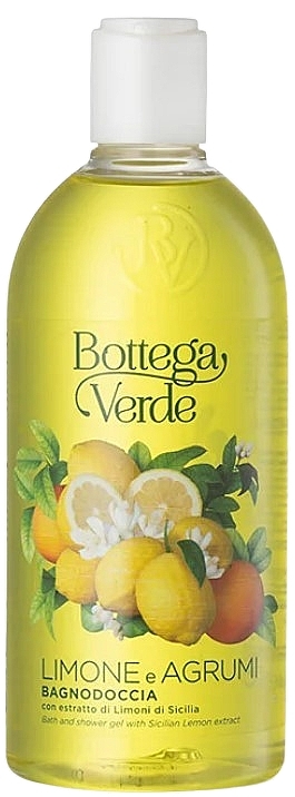 Гель для ванны и душа с экстрактом сицилийского лимона - Bottega Verde Limone e Agrumi Bath & Shower Gel — фото N1