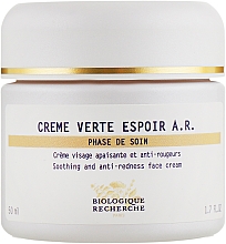 Успокаивающий крем для чувствительной кожи лица - Biologique Recherche Creme Verte Espoir A. R. — фото N1