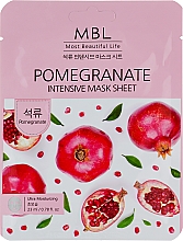 Духи, Парфюмерия, косметика Тканевая маска с экстрактом граната - MBL Pomegranate Intensive Mask Sheet