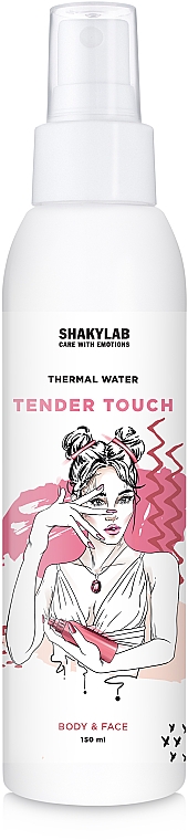 ПОДАРОК! Термальная вода с увлажняющим эффектом "Tender Touch" - SHAKYLAB Thermal Water For Body & Face — фото N1