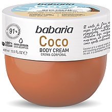Парфумерія, косметика Крем для тіла "Кокос" - Babaria Coco Body Cream