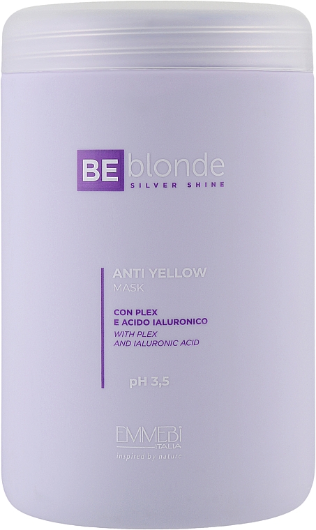 Маска для волос "Антижелтая" - Emmebi Italia Be Blonde Silver Anti Yellow Mask — фото N3