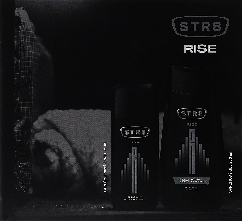 STR8 Rise - Косметический набор для мужчин (deo/spray/75ml + sh/gel/250ml) — фото N1