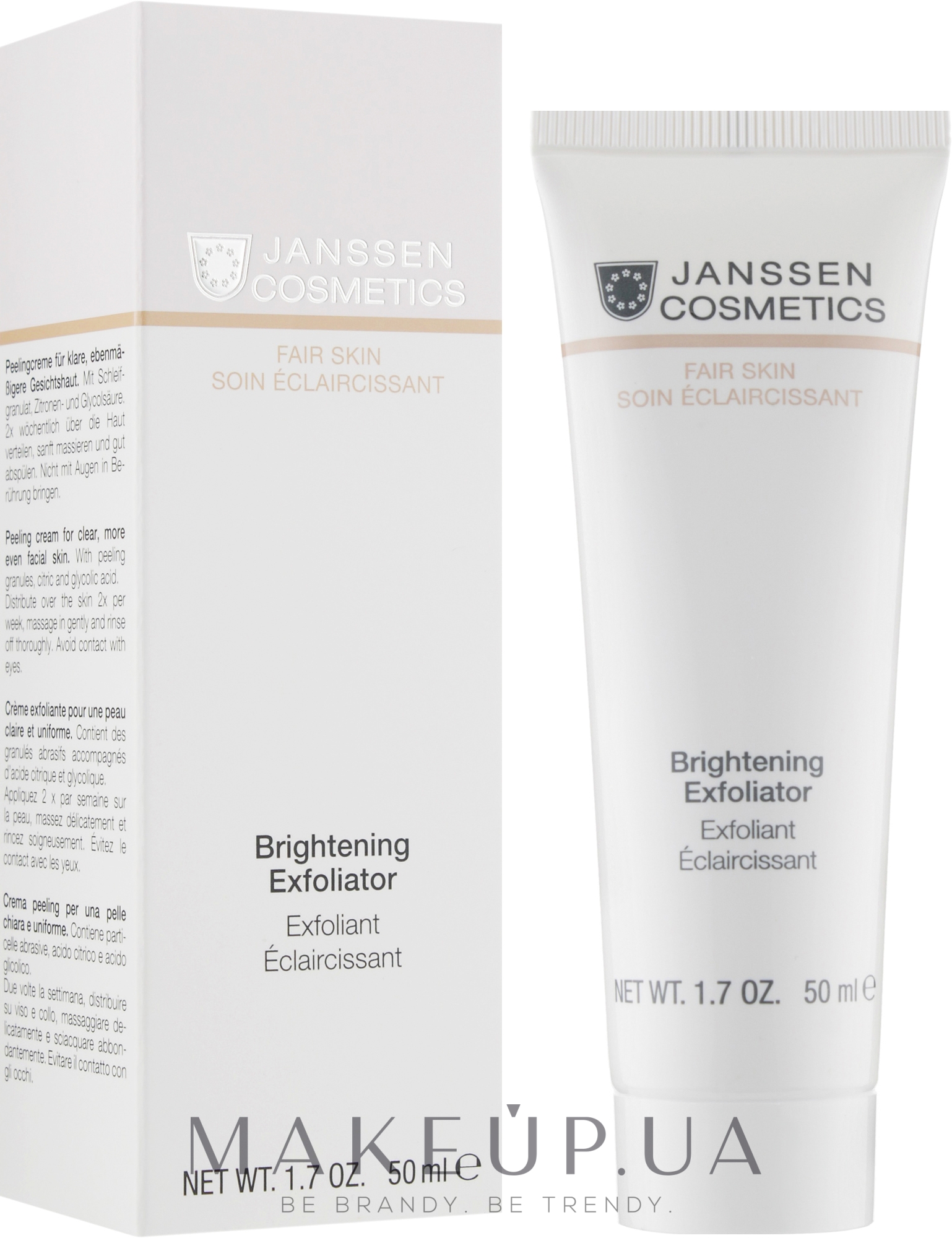 Пілінг-крем для вирівнювання кольору обличчя - Janssen Cosmetics Brightening Exfoliator — фото 50ml