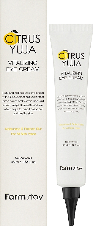Освежающий крем для области вокруг глаз с экстрактом юдзу - FarmStay Citrus Yuja Vitalizing Eye Cream — фото N2