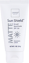 Парфумерія, косметика Матувальний сонцезахисний крем, SPF50 - Obagi Sun Shield Matte Broad Spectrum SPF 50 Travel Size