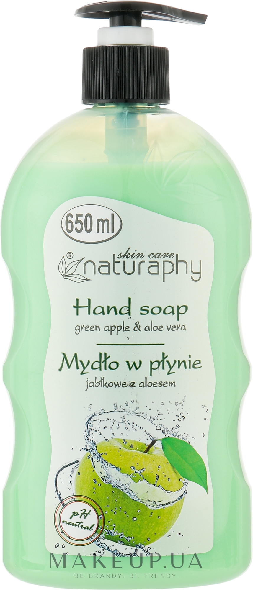 Жидкое мыло для рук "Зеленое яблоко и алоэ вера" - Naturaphy Hand Soap — фото 650ml