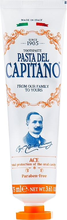 УЦІНКА Зубна паста з вітамінами А, С, Е - Pasta Del Capitano 1905 Ace Toothpaste Complete Protection * — фото N2