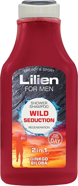 Мужской гель для душа и шампунь 2 в 1 "Дикий соблазн" - Lilien For Men Shower Shampoo Wild Seduction 2 In 1  — фото N1