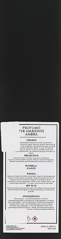 Аромадиффузор с эфирными маслами и спиртом "Ambra" - Cristiana Bellodi Diffuser — фото N3