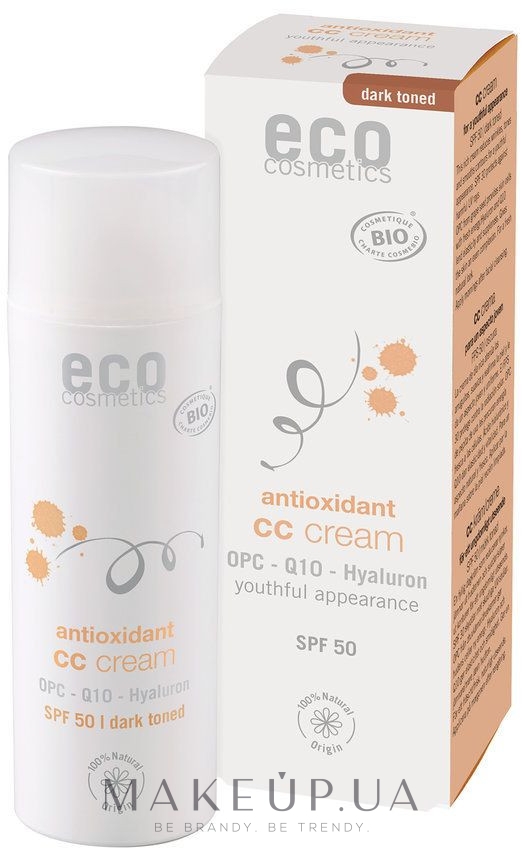 СС-крем SPF 50 - Eco Cosmetics Tinted CC Cream SPF 50 — фото Dark Toned