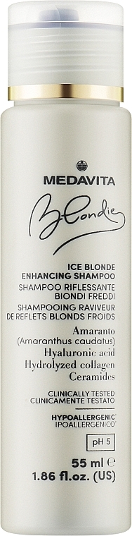 Зміцнювальний шампунь для всіх відтінків блонд - Medavita Blondie All Blondes Bonding Shampoo — фото N1