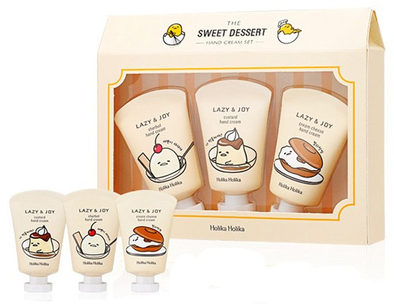 Набір кремів для рук - Holika Holika Gudetama Hand Cream Set (3 х h/cr30/ml) — фото N1