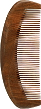 Гребінець CS384 для волосся, дерев'яний, сандал комбі, цілісний овал - Cosmo Shop — фото N1