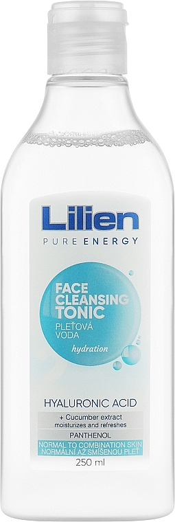Тонік для обличчя очищувальний з гіалуроновою кислотою - Lilien Face Cleansing Tonic