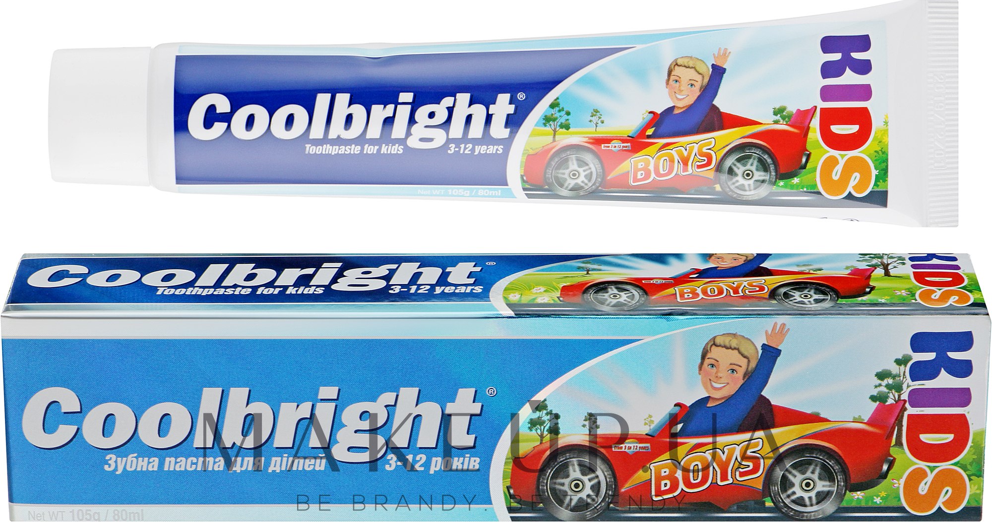 Дитяча зубна паста - Coolbright Kids Boys — фото 80ml
