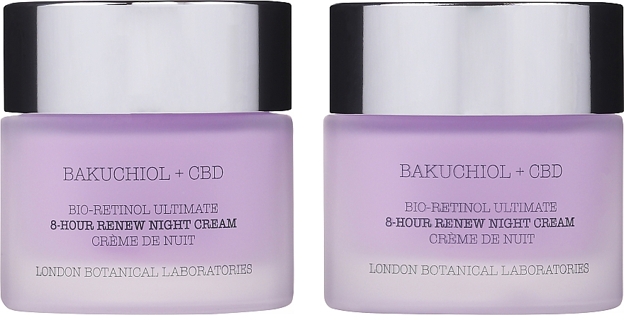 Набор - London Botanical Laboratories Bakuchiol+CBD Bio-Retinol Ultimate 8-Hour Renew Night Cream (cr/50ml + c/50ml) — фото N1