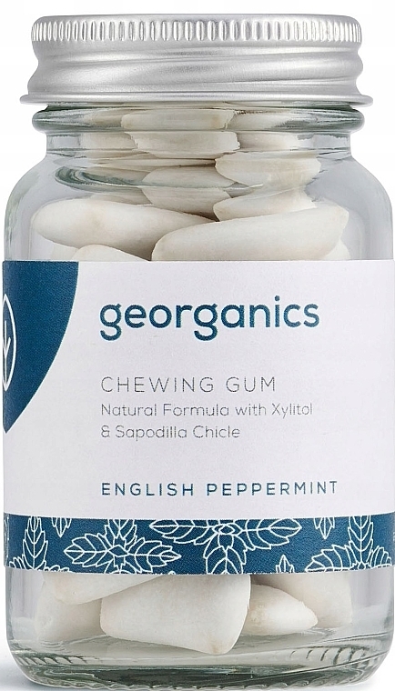 Жевательная резинка "Мята перечная" - Georganics Natural Chewing Gum English Peppermint — фото N2