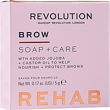 Мыло для фиксации и ухода за бровями - Makeup Revolution Rehab Brow Soap + Care — фото N2