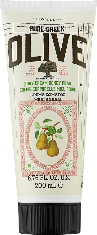 Крем для тела "Медовая груша" - Korres Pure Greek Olive Body Cream Honey Pear — фото N1