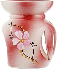 Аромалампа "Гарбуз" бордово-біла з рожевою квіткою - Flora Secret — фото N2