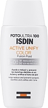 Духи, Парфюмерия, косметика Флюид для лица с тонирующим эффектом - Isdin Foto Ultra 100 Active Unify SPF 50+
